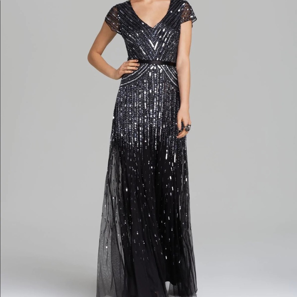 Black & Silver Sequin Dress